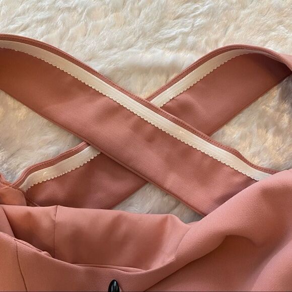 Dessy Collection Off-the-Shoulder Criss Cross Back Trumpet Gowns style 3012 size - Picture 5 of 12